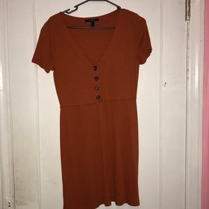 FOREVER 21 ORAGE DRESS: SIZE LARGE
